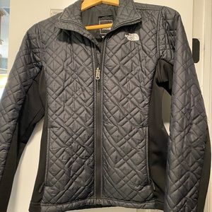 North Face black mixed media jacket size small